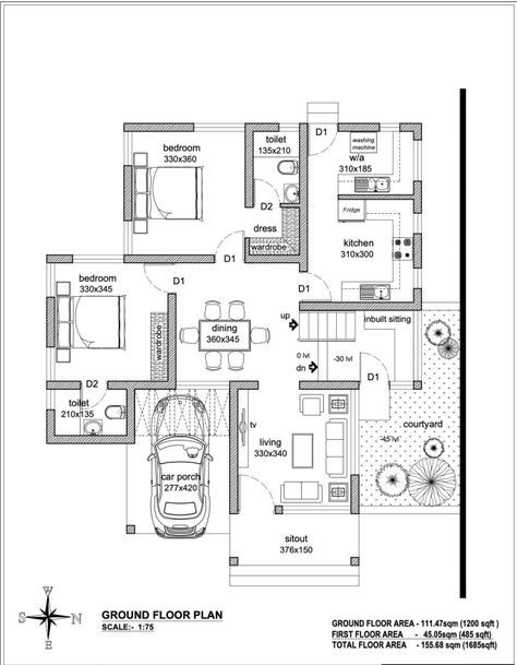 Draw Floor, 2d Floor Plan, Architectural Plan, Rendered Floor Plan, Duplex Floor Plans, 2bhk House Plan, Modern House Floor Plans, Bungalow Floor Plans, Indian House Plans