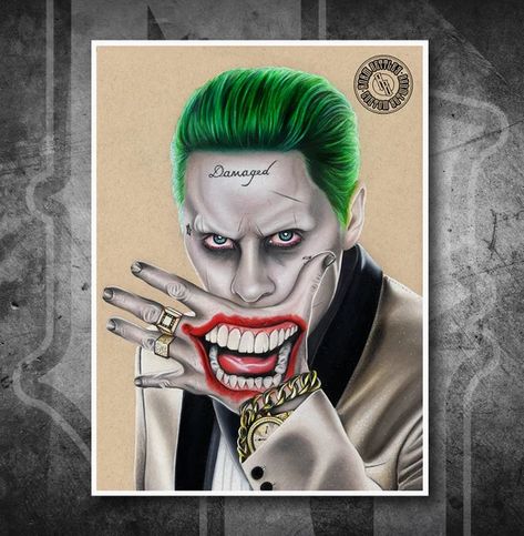 Joker Drawing Easy, Joker Drawing, Joker Painting, Jared Leto Joker, Leto Joker, Joker Drawings, Joker Face, Joker Pics, Drawing Pictures