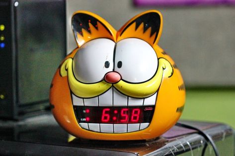 How Garfield Phones Ended Up On French Beaches - Teaching Kids News Garfield Images, French Beach, Ap Chemistry, Garfield Cat, Tom Y Jerry, Garfield And Odie, Smiling Cat, Cat Comics, Radio Alarm Clock