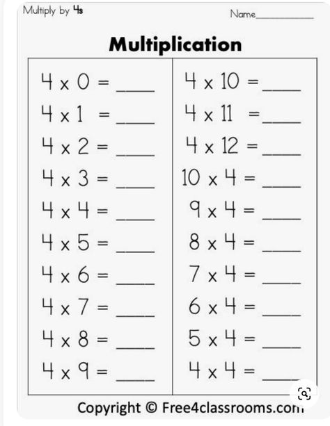 Free Printable Multiplication Worksheets, Free Multiplication Worksheets, Multiplication Facts Worksheets, Printable Multiplication Worksheets, Math Multiplication Worksheets, Multiplication Worksheet, Printable Worksheets For Kids, 3rd Grade Math Worksheets, Dolch Words