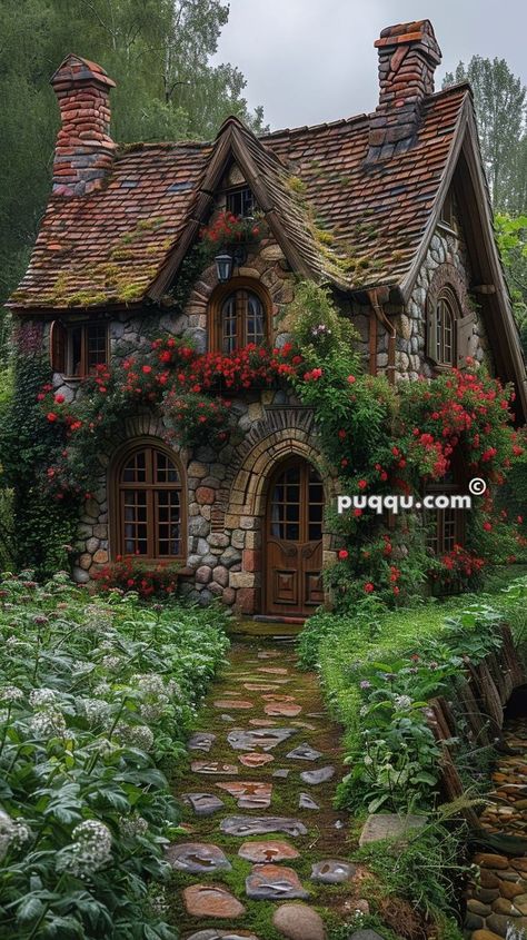 Cottagecore Houses, English Garden Style, English Country Cottages, Storybook House, Wall Decor Aesthetic, Fairy House Crafts, Fairytale House, Storybook Homes, Log Cabin Rustic