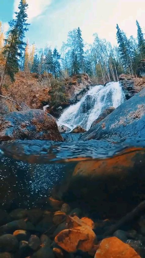 Water Illustration, Video Nature, Beautiful Wallpaper For Phone, Waterfall Photography, Beauty Illustration, Beautiful Landscape Wallpaper, Beautiful Scenery Nature, Alam Yang Indah, Nature Illustration