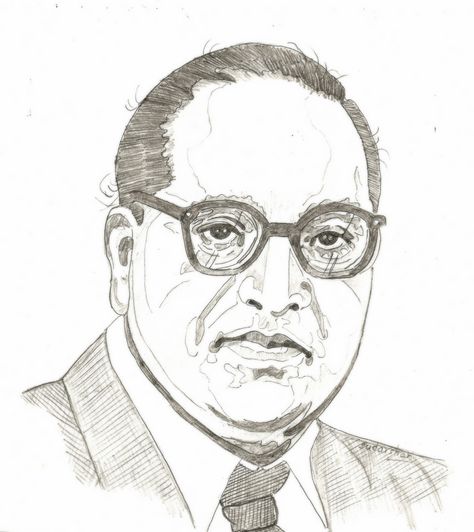 Dr. B. R. Ambedkar Dr Ambedkar Sketch, Ambedkar Pencil Sketch, Ambedkar Drawing Easy, Ambedkar Drawing, Baba Saheb, Dr B R Ambedkar, Person Sketch, Canadian Tattoo, Buddha Drawing