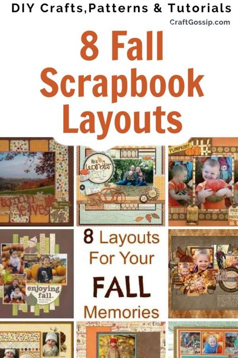 Thanksgiving Scrapbook Layouts, Bridal Shower Scrapbook, Fall Scrapbook Layouts, Halloween Layout, Memory Crafts, Halloween Scrapbook, Scrapbook Layout Sketches, Fall Scrapbook, Birthday Scrapbook