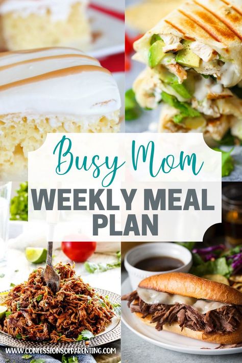 The hardest part of dinner time is coming up with what to eat. Let our effortless weekly meal plan for families help you! #weeklymealplan #recipes #busymom Weekly Meal Plan Family, Weekly Dinner Menu, Meal Planning Menus, Calorie Count, Carlsbad Cravings, Family Meal Planning, Weekly Meal Plan, Dinner This Week, The Hardest Part