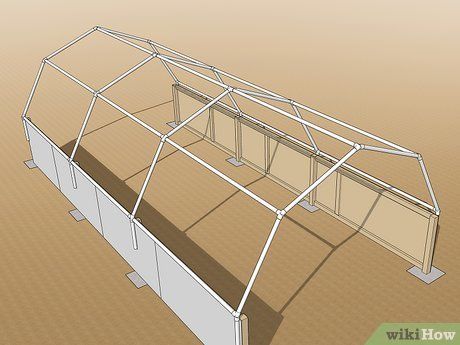 How to Construct an Inexpensive Shelter (with Pictures) - wikiHow Life Greenhouse Farming, Diy Household Tips, Long Pipe, Drive Through, Landscaping Design, Front Yard Landscaping Design, Household Tips, Diy Household, Household Hacks