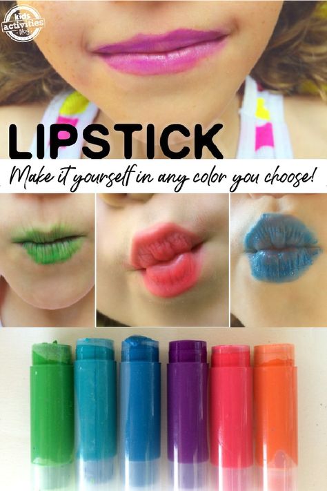 Make Your Own Lipstick, Homemade Lipstick, Slumber Party Activities, Make Lipstick, Colored Lipstick, How To Make Lipstick, Lip Balm Containers, Crayon Lipstick, Diy Lipstick