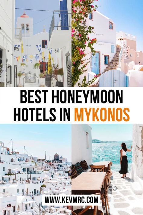 Greece Honeymoon Itinerary, Mykonos Greece Honeymoon, Mykonos Honeymoon, Greece Honeymoon Romantic, Couple In Mykonos, Honey Moon Greece, Honeymoon In Greece, Mykonos Greece Hotels, Mykonos Travel