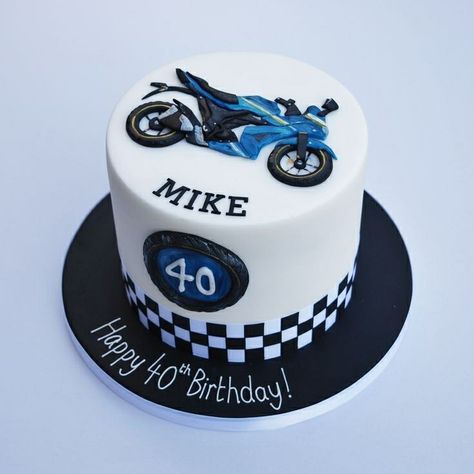 Motorbike Cake For Men, Motorcycle Cake Design, Motorcycle Cake For Men, Motorcycle Cake Ideas, Pastel F1, Bike Theme Cake, Motor Bike Cake, Cake Moto, Moto Cake