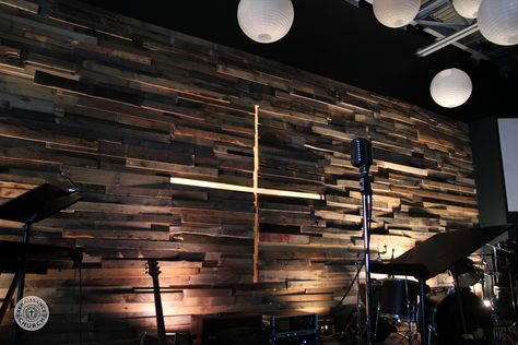 2x4 Wall, Church Stage Decor, Stage Designs, Church Interior Design, Worship Art, Movable Walls, Jason Lee, Church Stage Design, Youth Room