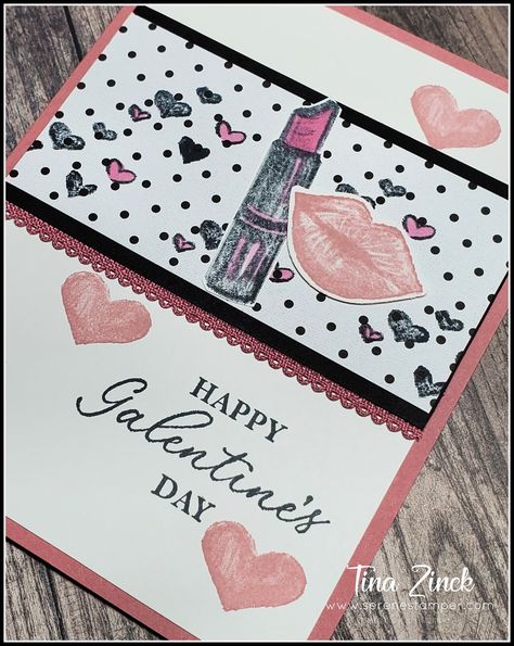 Hearts & Kisses Bundle - Happy Galentine's Card! - Tina Zinck, Stampin' Up! Demonstrator Hearts And Kisses, Happy Galentines Day, Valentine Projects, Make Cards, Gal Pal, Super Sweet, Stampin Up Cards, Handmade Cards, Happy Day