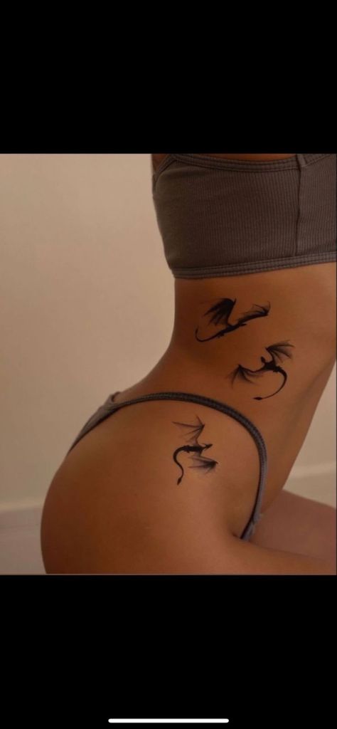 Hot Back Tattoos For Women Spine, Skeletal Wings Back Tattoo, Full Back Wings Tattoo For Women, Spine Tattoos For Women Grunge, Back Women Tattoo Spine, Dragon On Ribs Tattoo, Side Abdomen Tattoos Women, Women’s Lower Back Tattoo, Lower Side Back Tattoo Women