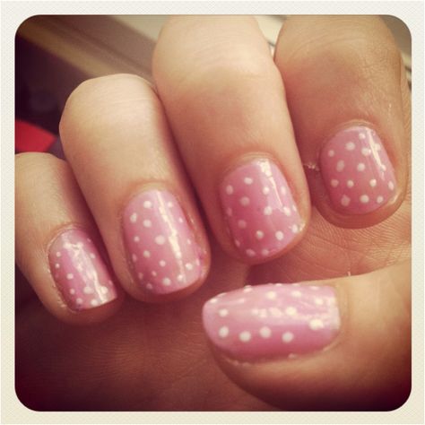 My pink polka dot nails :) Pink Polka Dot Nail Designs, Pink Polka Dot Nails, Nails Polka Dots, Nails With Dots, Dotted Nails, Dot Nails, Polka Dot Nails, Dots Nails, Dream Nails