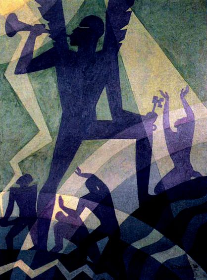 By Aaron Douglas Aaron Douglas, Jacob Lawrence, The Judgment Day, Judgement Day, Judgment Day, National Gallery Of Art, Vintage Classics, Art Prints For Sale, African American Art