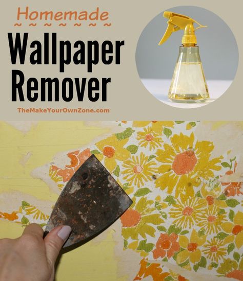 How to make a homemade wallpaper remover using vinegar and water Wallpaper Removal Solution, Wallpaper Remover, How To Make Wallpaper, Homemade Wallpaper, Homemade All Purpose Cleaner, Removing Old Wallpaper, Remove Wallpaper, Remove Wall, Wallpaper Removal