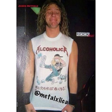 ALCOHOLLICA. Metallica Art, Metallica Band, Putao, Kirk Hammett, James Hetfield, I'm With The Band, Mötley Crüe, Thrash Metal, Anime Shirt