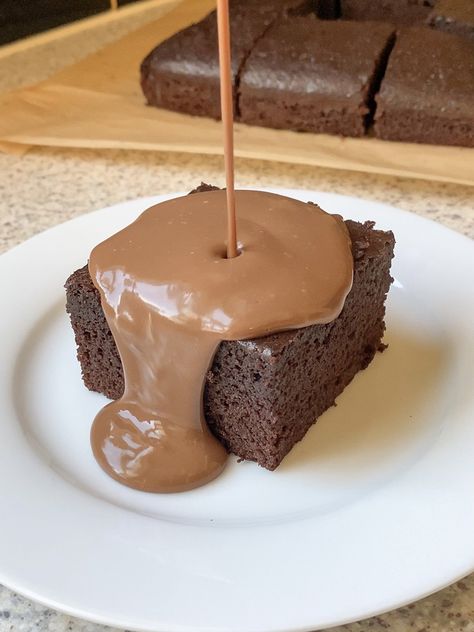 Old School Chocolate Cake with Chocolate Custard | Ash Baber Chocolate School Cake Recipe, Chocolate Cake And Custard, Carrabas Chocolate Dream Cake, Chocolate School Cake, Old School Chocolate Cake, Old School Desserts Uk, Old School Puddings Uk, Chocolate Custard Cake, School Puddings British