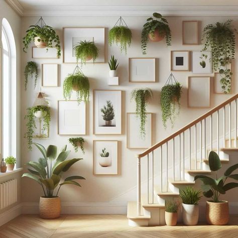 28 Stairway Gallery Wall Ideas To Get You Inspired » HomeDecorFull Stairway Wall Decorating Ideas, Stairway Decor Ideas, Stairs Wall Decor Ideas, Framebridge Gallery Wall, Stairs Wall Decor, Garden Staircase, Staircase Wall Design, Gallery Wall Stairs, Decorating Stairway Walls