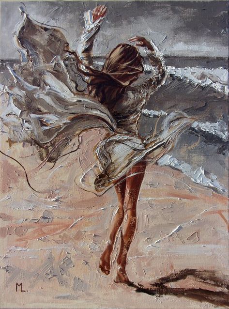 Monika Luniak, Istoria Artei, Sun Sky, Pencil Drawings Easy, Sea Sand, Sky Sea, Amazing Art Painting, Palette Knife, Paintings For Sale