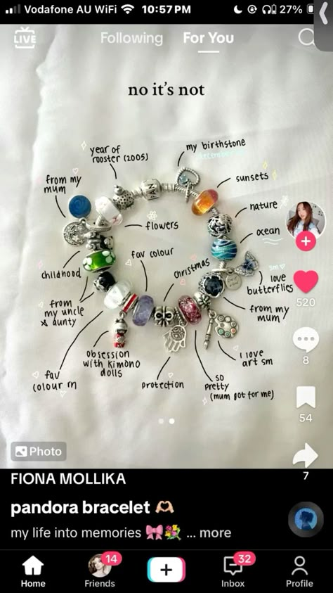 Pretty Pandora Charms, Charm Bracelet Pandora Ideas, Pandora Charm Necklace Ideas, Pandora Charms Aesthetic, Pandora Charm Bracelet Aesthetic, Pandora Bracelet Aesthetic, Pandora Charm Bracelet Ideas, Pandora Aesthetic, Charm Bracelet Ideas