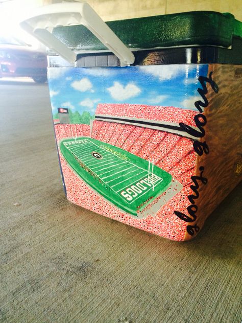 #fraternity #cooler #sigep #UGA Ka Formal Cooler, Decorated Coolers Fraternity, Nola Cooler Painting, Texas Ou Cooler, Aepi Fraternity Cooler, Frat Cooler Painting Ideas, College Cooler Painting, Cooler Painting Ideas For Guys, Sigma Chi Frat Cooler