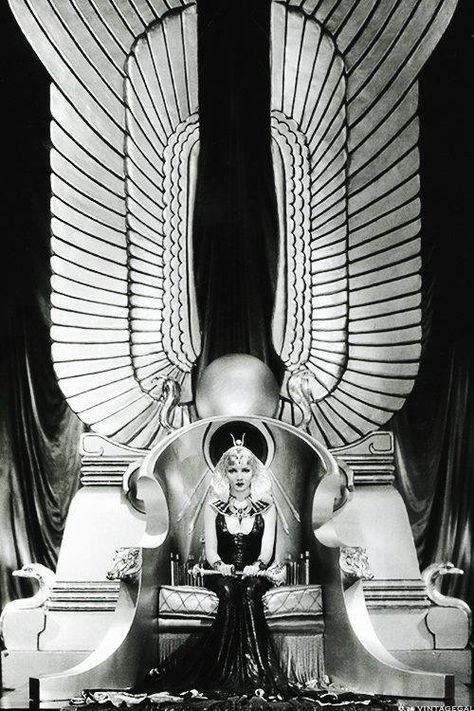 Cleopatra, 1934 | Matthew's Island of Misfit Toys Claudette Colbert, White Photo, A Woman, Art Deco, Statue, Black And White, Black, Art