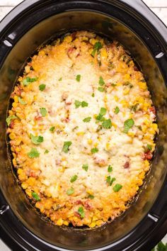 Mexican street corn casserole is so good and so easy. This Mexican corn casserole, also called elote corn casserole is the perfect side. via @2kitchendivas Slow Cooker Mexican Street Corn, Slow Cooker Corn Casserole, Corn Casserole Crockpot, Mexican Street Corn Casserole, Street Corn Casserole, Mexican Corn Casserole, Slow Cooker Corn, Recipes Instapot, Elote Corn