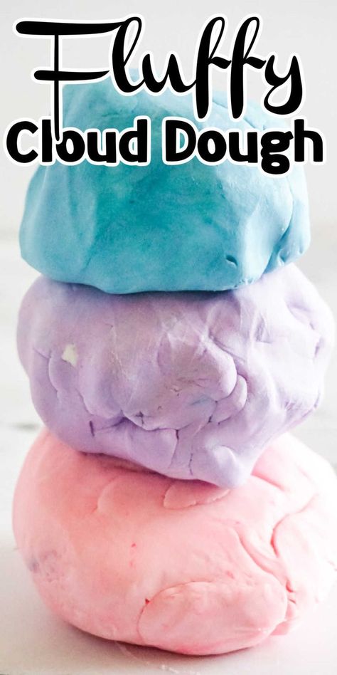 Discover the joy of making soft, fluffy Cloud Dough at home. A simple recipe with conditioner and cornstarch for hours of play. Christmas Cloud Dough, Cloud Dough Without Conditioner, Conditioner Playdough, Cloud Fluff, Cornstarch Dough, Cloud Dough Recipe, Putty Recipe, Moon Dough, Soft Play Dough