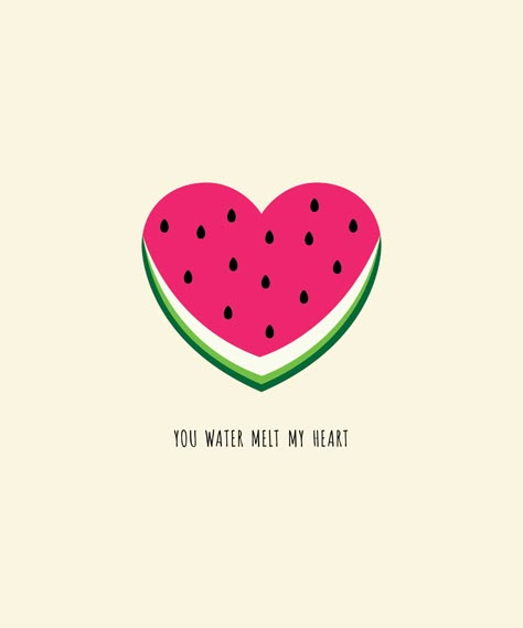 Fruit Quotes, Watermelon Illustration, Watermelon Wallpaper, Watermelon Art, Food Wall Art, Cute Puns, Watermelon Print, Watermelon Fruit, Craft Design