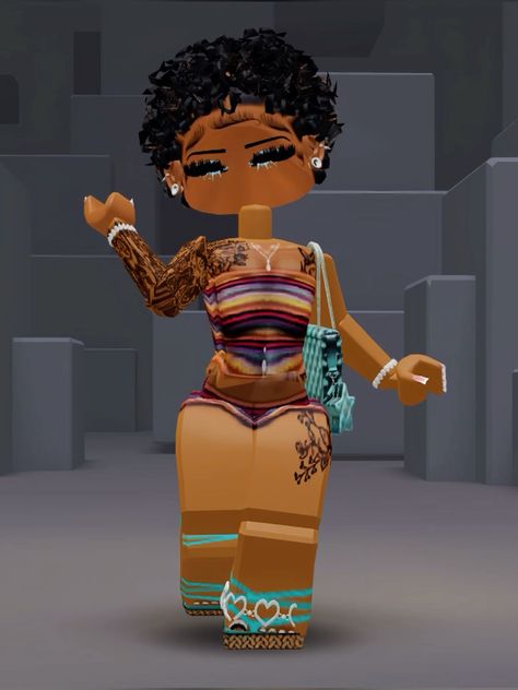 Vanity Mirror Bloxburg Decal, Stud Roblox Avatar, Char Me Roblox Outfits, Baddie Roblox Outfits Codes, Roblox Baddie Outfits Codes, Black Baddies Outfit, Female Roblox Avatar, Baddies Outfit Ideas, Roblox Hair Styles