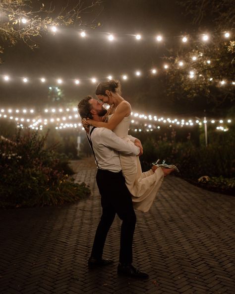 We went outside to do evening photos, and that’s when we noticed all the fog 🤩. The lights made the fog glow, and it was such a beautiful moment for us all 🥹. Evening photos are so special because they offer unique lighting, and a quiet moment with no one else around. Do you plan to do evening photos on your wedding day? 🤍 // night wedding photos, reception dress, Mrs Mitchel’s wedding venue, unique wedding photos, evening wedding photos #nightweddingphotos #receptiondress #mrsmitchels... Photos With Lights, Night Wedding Photos, Unique Wedding Photos, Night Wedding, The Fog, Evening Wedding, Quiet Moments, Reception Dress, Day Night