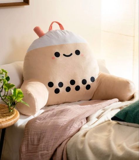 Boba Stuff, Boba Milk Tea, Bubble Tea Boba, Boba Milk, Plush Chair, Boba Drink, Cute Squishies, Otaku Room, Garden Crafts Diy