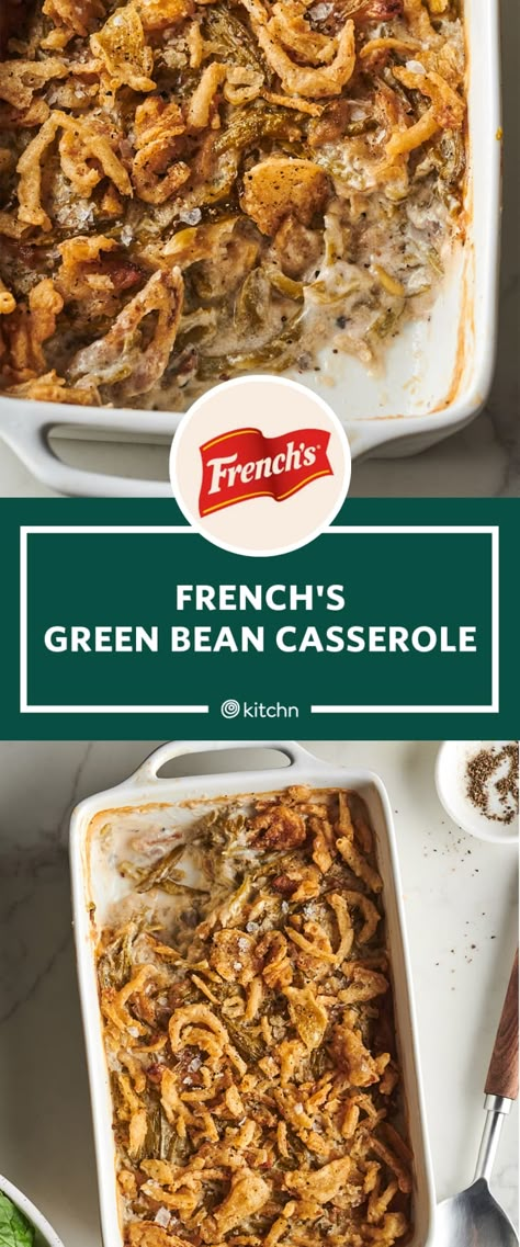 Green Bean Caserol, French's Green Bean Casserole, French Green Bean Recipes, Thanksgiving Green Bean Casserole, Traditional Green Bean Casserole, Best Green Bean Casserole, Green Bean Casserole Recipe, Classic Green Bean Casserole, Green Bean Casserole Easy