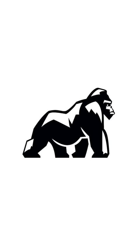 Gorilla Outline, Gorilla Tattoo Stencil, Gorilla Stencil, Gorilla Tattoo Design, Gorilla Silhouette, Gorilla Logo Design, Gorilla Drawing, Mustang Tattoo, Gorilla Illustration