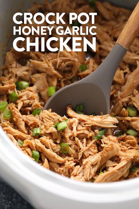 Our Crock Pot Honey Garlic Chicken is perfect for any weeknight meal, is kid-friendly, and made with only 5 ingredients! So? Make your grocery list, head to the store, and cook up this amazing slow cooker honey garlic chicken. Kid Friendly Crockpot Meals, Kid Friendly Crockpot Recipes, Slow Cooker Honey Garlic Chicken, Teriyaki Chicken Crock Pot, Chicken Breast Crockpot Recipes, Crockpot Chicken Breast, Chicken Slow Cooker Recipes, Honey Garlic Chicken, Cook Chicken Breast