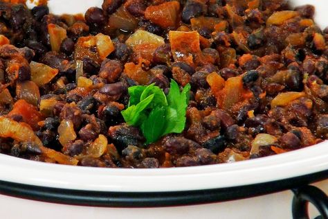 Five-Ingredient Black Bean Casserole - Jazzy Vegetarian - Vegan and Delicious! Jazzy Vegetarian, Black Bean Casserole, Whole Grain Bread, Bean Casserole, Protein Pack, Food Shows, Sweet Onion, 2 Ingredients, Black Bean