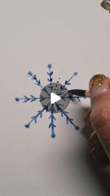 🌼 Angélique 🌼 on Instagram: "Snowflake ❄️ ❄️❄️❄️" How To Draw Snowflakes, Watercolour Snowflakes, Watercolor Snowflake, Snowflakes Drawing, Christmas Card Art, December 23, Christmas Cards To Make, Christmas Crafts Diy, Card Art