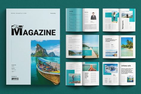 Travel Magazine Template, Print Templates ft. magazine & catalog - Envato Publication Inspiration, Photography Portfolio Template, Professional Brochure, Business Proposal Template, Magazine Ideas, Travel Agencies, Booklet Design, Travel Magazine, Portfolio Templates