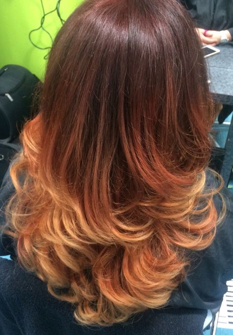 Matrix colour dragged red root copper midlenghts blonde ends ❤️ Blonde Ends, Matrix Color, Hair Blonde, Ginger Hair, Matrix, Blonde Hair, Ginger, Vietnam, Black Women