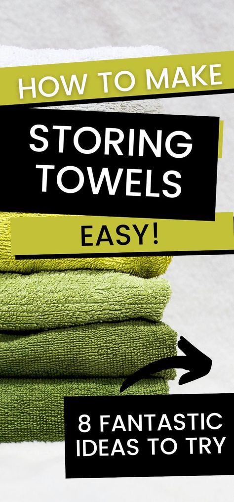 Get your bathroom towel storage just right with these brilliant (and creative!) ideas to try. Whether you store your towels in the Bathroom, your ensuite, or in the linen closet - the options are endless! There are DIY and shop bought alternatives depending on your budget and creativity, but there will always been something that works for your space - however small or large. Towel Storage Small Bathroom, Closet Alternatives, Smallest Bathroom, Bathroom Towel Storage Ideas, Towel Storage Ideas, Small Linen Closets, Diy Towel Rack, Store Towels, Space Saving Ideas