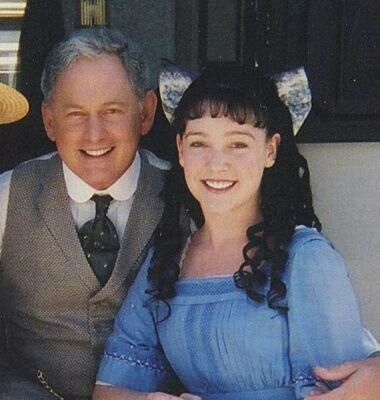 Mayor Shinn (Victor Garber), and Zaneeta Shinn (Cameron Adams) in the 2003 remake of "The Music Man". Zaneeta Shinn, Music Man Costumes, Victor Garber, The Music Man, Music Man, Newsies, Broadway Musicals, Triple Threat, Theatre Kid