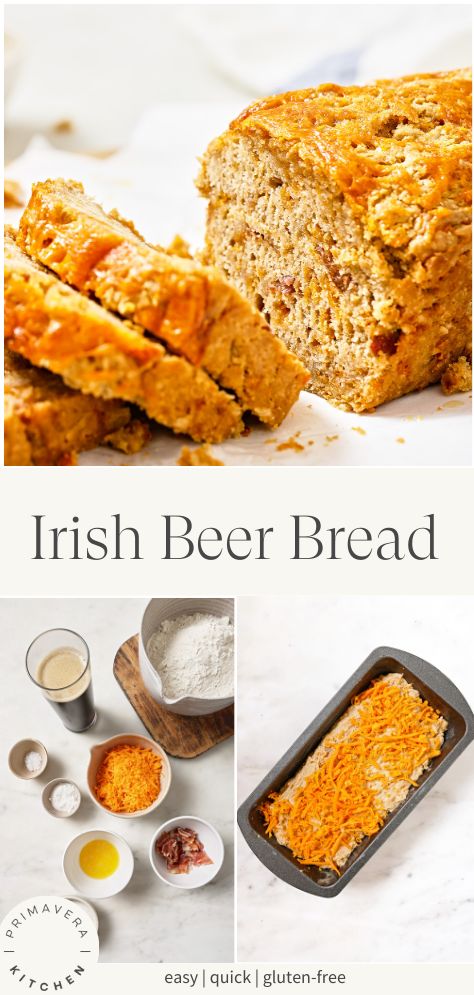 I LOVE fresh-baked bread but don’t always have the time to make it. That’s what I like about this Beer Bread recipe – you just mix everything together, pour it into a loaf pan, and bake! So easy! Soda Bread Recipe, Beer Bread Recipe, Holidays Recipes, Loaf Cakes, Irish Beer, Guinness Beer, Fall Recipes Healthy, Sweet Potato Chili, Savory Bread