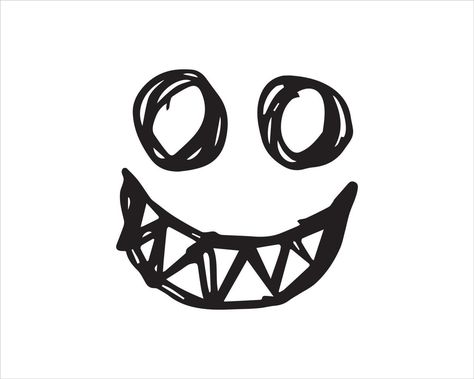 Smile Tattoo, Creepy Smile, Face Illustration, Tattoo Stencil, Smiling Face, Food Poster, Free Vectors, Tattoo Stencils, Smile Face