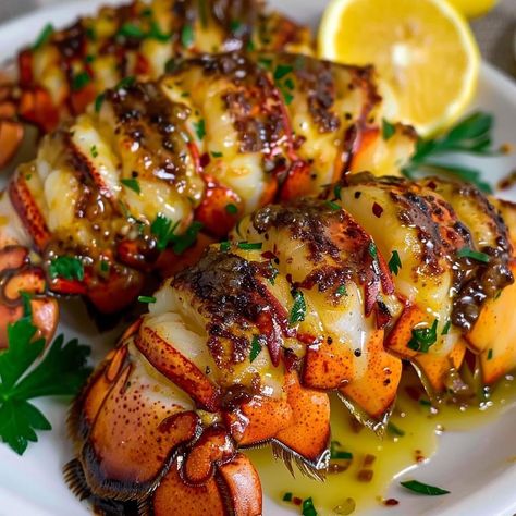 Garlic Lobster, Gourmet Butter, Butter Lobster, Cowboy Butter, Grilled Lobster Tail, Gordon Ramsay Recipe, Lobster Dishes, Lobster Recipes Tail, Grilled Lobster