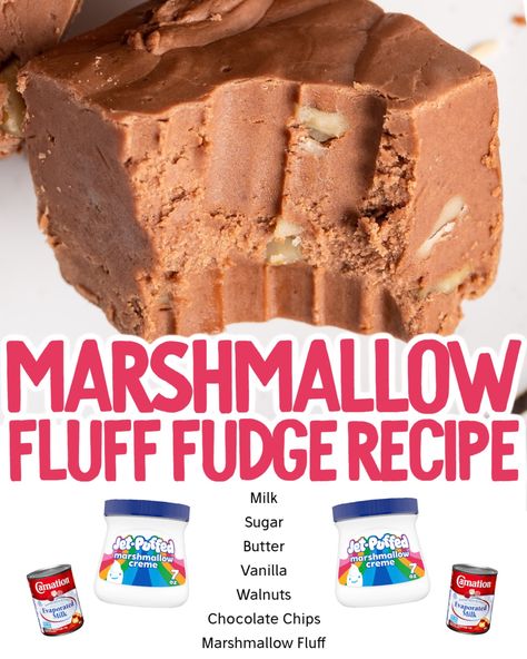 Jeff Puffed Marshmallows Fudge, Jett Puff Marshmallow Fantasy Fudge, Jet Puff Marshmallow Fudge, Jett Puff Marshmallow Fudge, Jet Puffed Marshmallow Creme Recipes Fantasy Fudge, Easy Fudge With Marshmallow Fluff, Jet Puff Fudge Recipe, Jet Puffed Marshmallows Fantasy Fudge, Fancy Fudge Recipe Jet Puffed