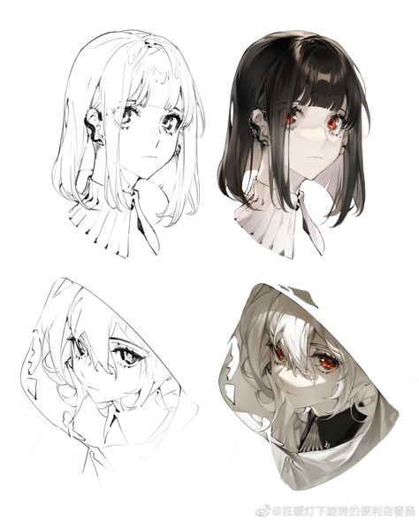 Character Head, 얼굴 드로잉, Arte Inspo, Arte Sketchbook, Digital Painting Tutorials, Anime Drawings Tutorials, Art Poses, Art Tutorials Drawing, Digital Art Tutorial