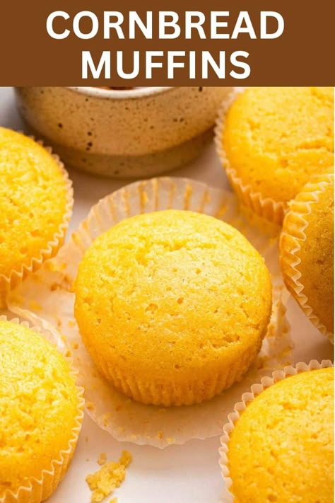 Corn Muffin Recipes, Cornbread Muffin Recipe, Cold Weather Dinner, Corn Muffins Recipe, Corn Bread Muffins, Cornbread Muffin, Cornbread Muffins Recipe, Cornmeal Muffins, Batch Baking