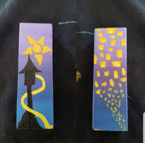 Jenga Painting Ideas Disney, Painting On Jenga Blocks, Disney Jenga Blocks, Jenga Art Ideas, Paint Jenga Blocks, Things To Make With Jenga Blocks, Jenga Drawing, Painting Jenga Blocks, Tangled Canvas Painting