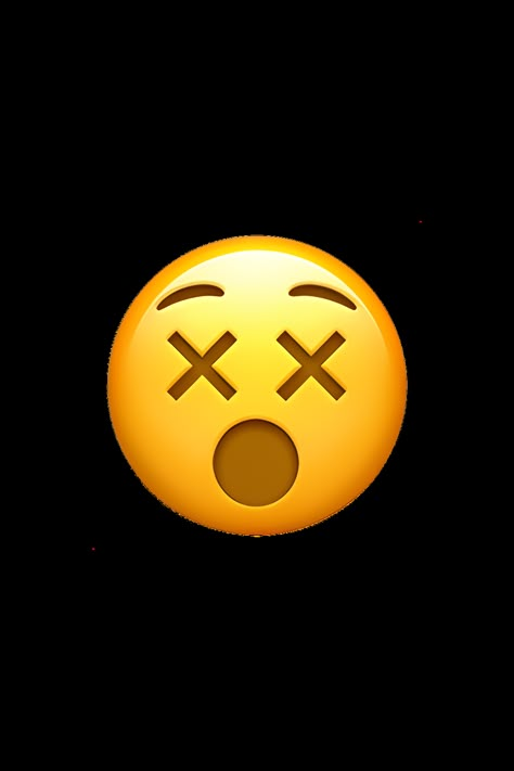 The 😵 Dizzy Face emoji depicts a yellow face with its eyes closed and a spiral pattern on its forehead, indicating dizziness. The mouth is open and the tongue is sticking out to one side, suggesting a feeling of disorientation or confusion. The eyebrows are furrowed, indicating discomfort or distress. Overall, the emoji conveys a sense of being overwhelmed or dizzy. Dizzy Emoji, Astonished Face, Spiral Eyes, Apple Emojis, Emoji Stickers Iphone, Ios Emoji, Icon Emoji, Emoji Wallpaper Iphone, Face Emoji