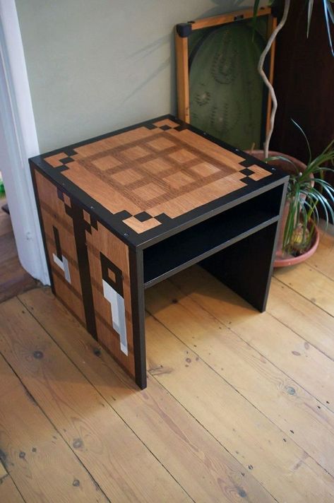 Minecraft Room Decor, Kids Bedroom Furniture Design, Minecraft Decoration, Crafting Table, Minecraft Bedroom, Diy Minecraft, 밈 유머, Minecraft Room, Minecraft Furniture